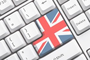 Tastatur mit britischer Flagge